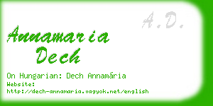 annamaria dech business card